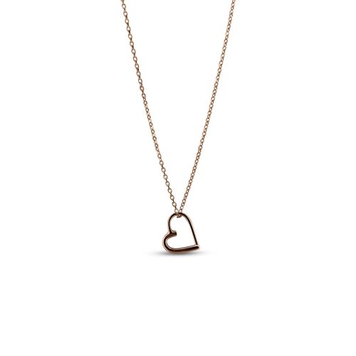 Sweet Heart Rose Gold Necklace 18"