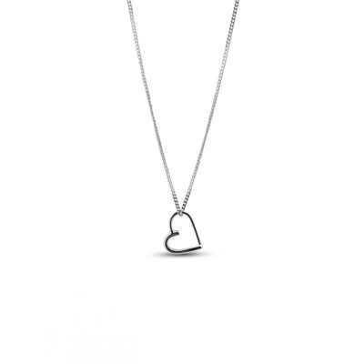 Collana in argento a cuore dolce 18"