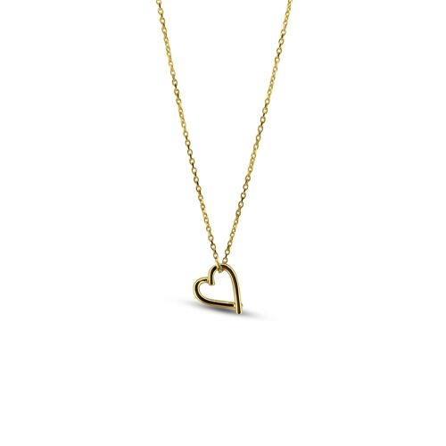 True Heart Gold Necklace 18"