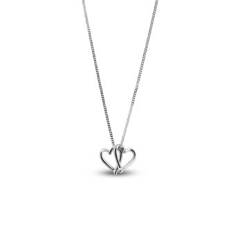 Collier Argent Coeur Véritable 16" 2