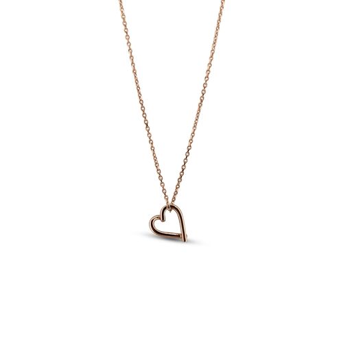 True Heart Rose Gold Necklace 18"