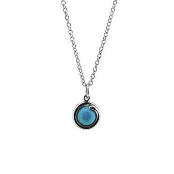 Collier Délicat Argent Turquoise 1