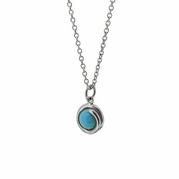 Collier Délicat Argent Turquoise 2