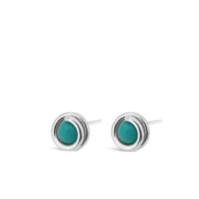 Turquoise Silver Stud Timeless Earrings