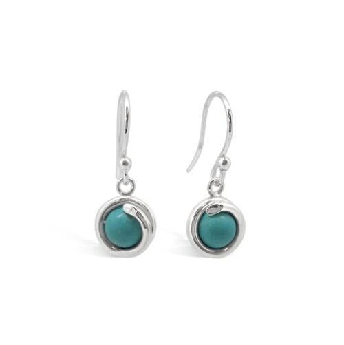 Turquoise Timeless Silver Drop Earrings