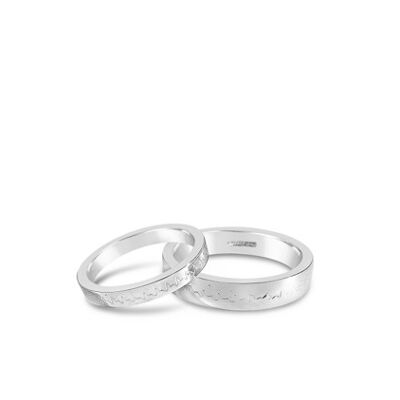 White Gold Wedding Bands Option 1