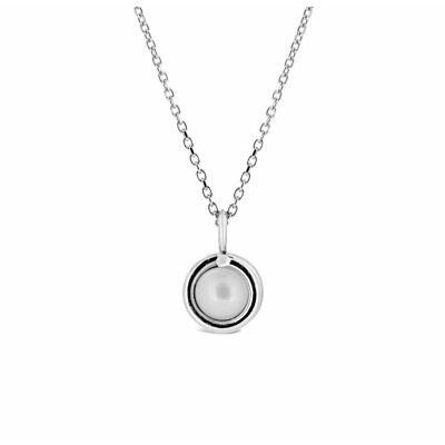 Collier Délicat Argent Perle Blanche