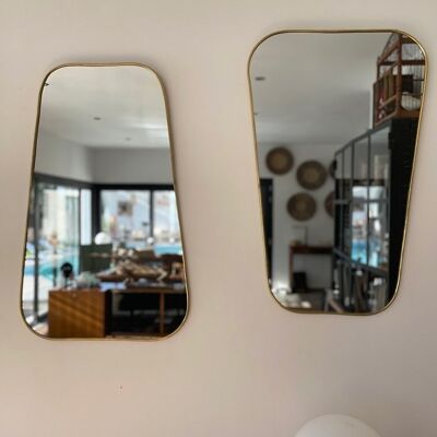 Miroir bordure laiton