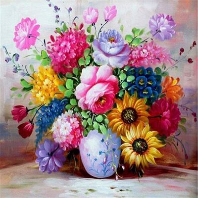 Diamond Painting Beautiful Bouquet, 40x40 cm, Round Drills