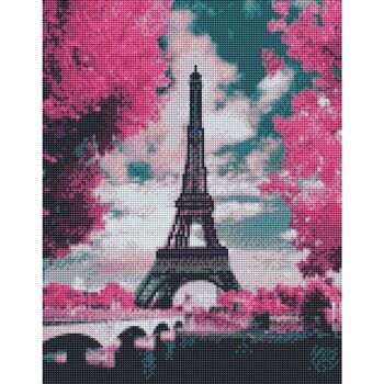 Peinture diamant Tour Eiffel, 35x45 cm, forets ronds 6