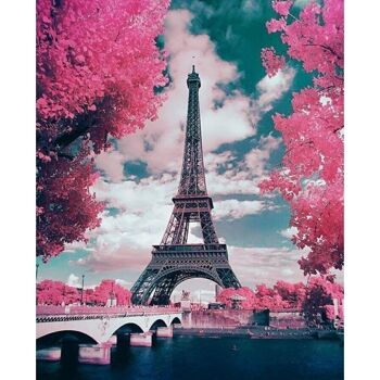 Peinture diamant Tour Eiffel, 35x45 cm, forets ronds 1