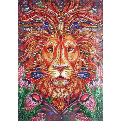 Diamond Painting Shaggy Lion, 30x40 cm, Special Drills