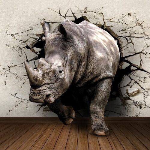 Diamond Painting Rhino, 30x40 cm, Round Drills
