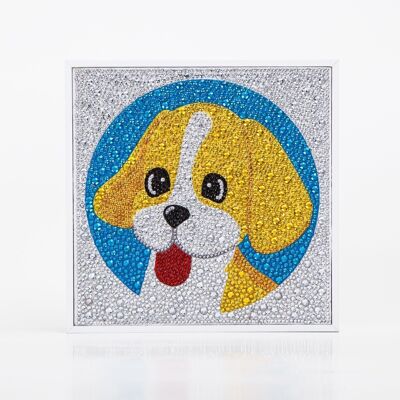 Diamond Painting Dog, 20x20 cm, Special Drills