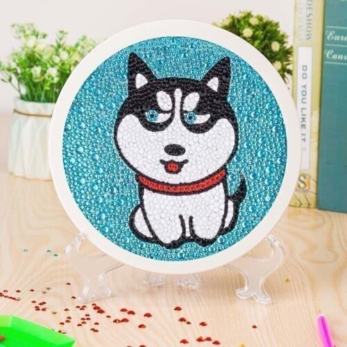 Diamond Painting Husky, 20 cm, Special Drills