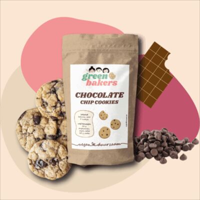 Chocolate Chip Cookies - Preparato per dolci al cioccolato per biscotti - Vegano - 300 g