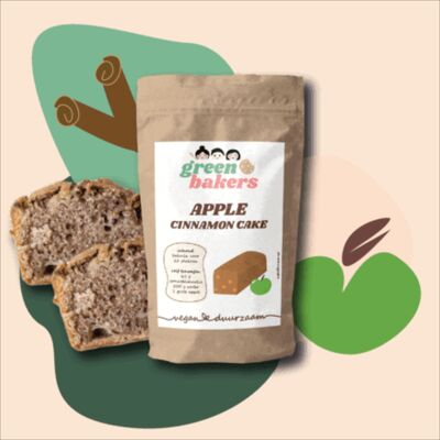 Pastel de manzana y canela - Mezcla para hornear pastel de manzana y canela - Vegano - 420 g