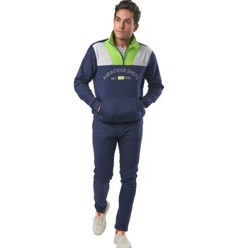 Jogging bleu/lime/gris 1