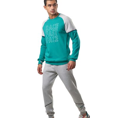 Jogging suit sea green/light grey