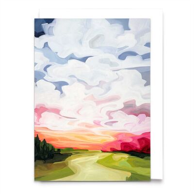 Sunrise painting | Artist greeting card | Notecards