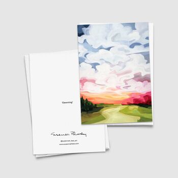 Peinture au lever du soleil | Carte de voeux d'artiste | Cartes de correspondance 2