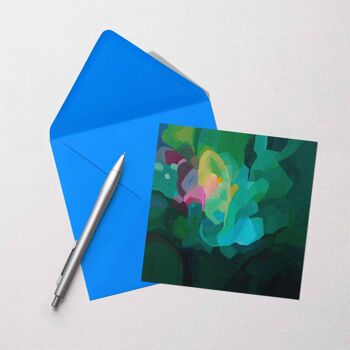 Carte de vœux abstraite vert émeraude #2 | Carte d'art abstrait 2