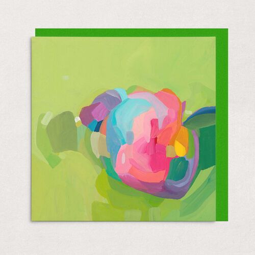 Green Abstract Greeting Card | Abstract Art Card