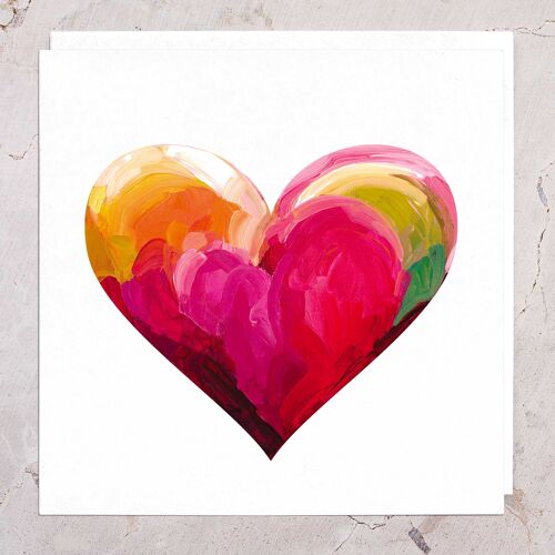 Love Colourfully Art Card | Love heart | Valentine Card
