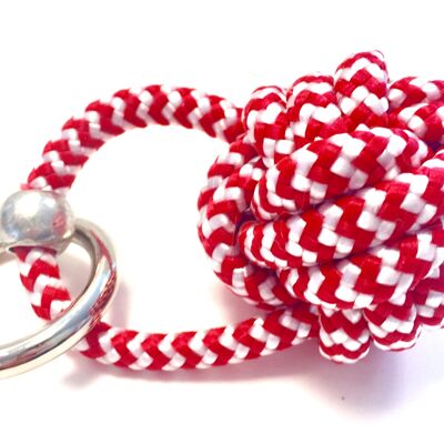 Keychain ship's knot red/white