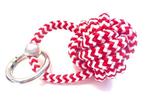 Keychain ship's knot red/white