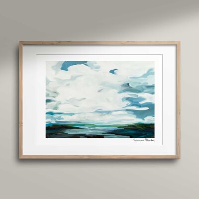 Impresión de bellas artes | Vista al mar abstracta, A4