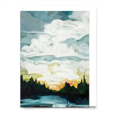 Summer sunset painting | Artist greeting card | Notecards