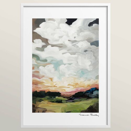 Fine Art Print | Abstract Autumn Sky, Warm Colours, 'What Once Was', A4