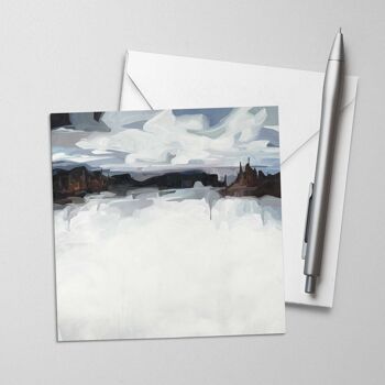 Carte de vœux artistique | Peinture de paysage d'hiver | Pays d'hiver 2