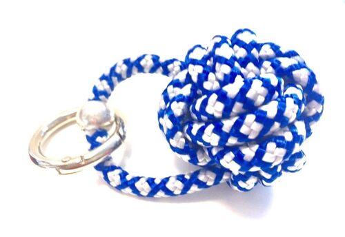 Keychain ship's knot blue/white