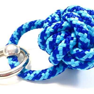 Keychain ship's knot blue/turquoise