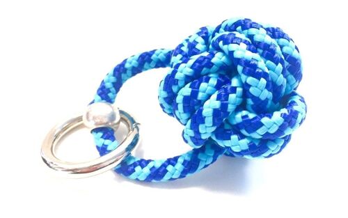 Keychain ship's knot blue/turquoise