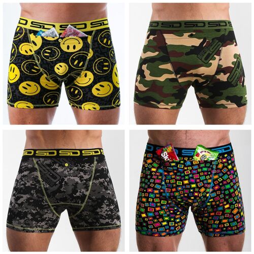 CORE COLLECTION | SMUGGLING DUDS STASH POCKET BOXERS - 4 PACK