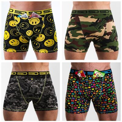 CORE COLLECTION | SMUGGLING DUDS STASH POCKET BOXERS - 4 PACK