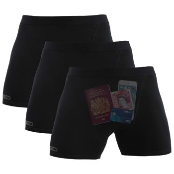 SUPER FURTIF 2.0 | SMUGGLING DUDS STASH POCKET BOXERS - LOT DE 3 1