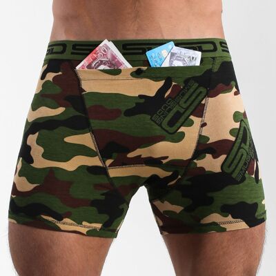 CAMOUFLAGE JUNGLE | SMUGGLING DUDS STASH POCKET BOXERS