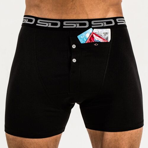 BLACK | SMUGGLING DUDS STASH POCKET BOXERS