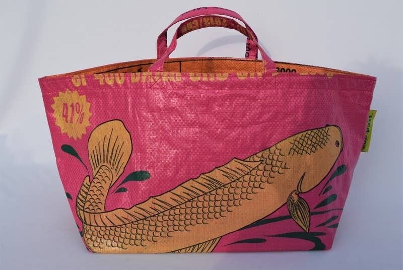 Borsa tote MARY - Rosa all'interno Arancio