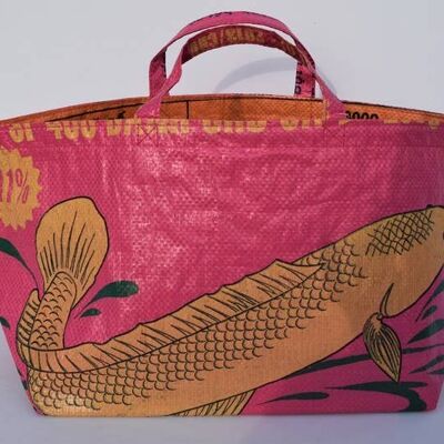 Tote bag MARY - Pink inside Orange