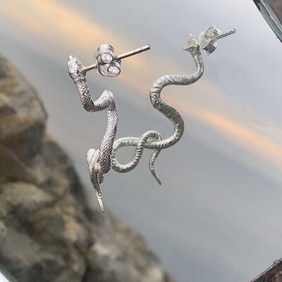 Snake earring - Silver