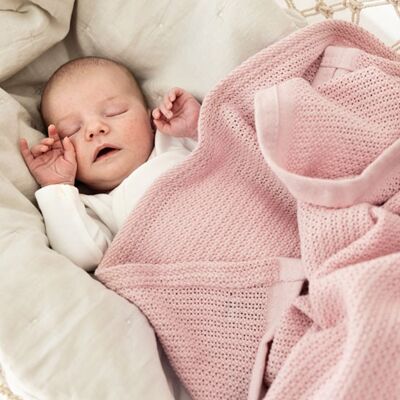 Blanket Soft Grid ORGANIC "Chrystal Pink"