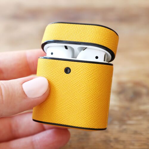 Mustard Vegan Leather AirPods Case