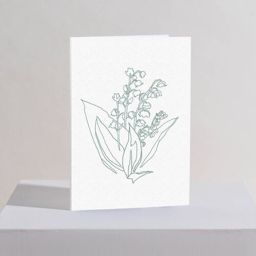 Lily of the Valley greetings card