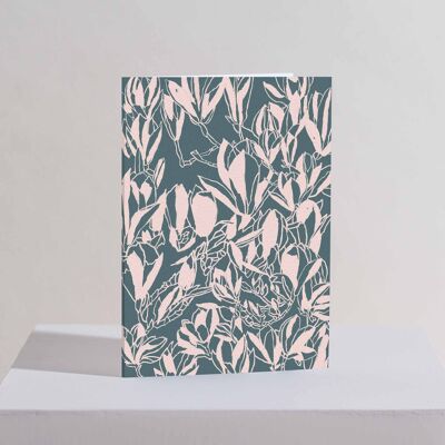 Magnolien-Grußkarte