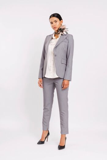 Costume droit en tissu stretch avec pantalon cigarette bleu 12